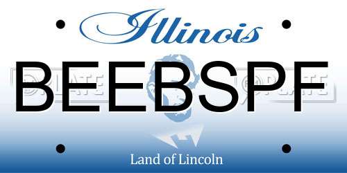 BEEBSPF Illinois License Plate