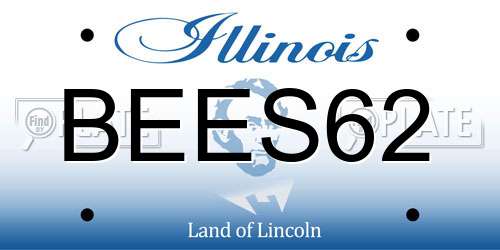 BEES62 Illinois License Plate