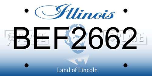 BEF2662 Illinois License Plate