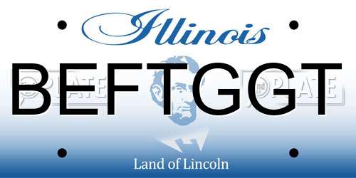 BEFTGGT Illinois License Plate