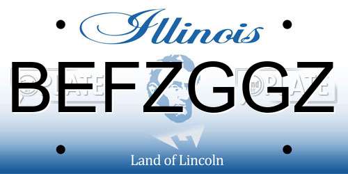 BEFZGGZ Illinois License Plate