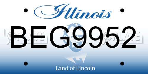 BEG9952 Illinois License Plate