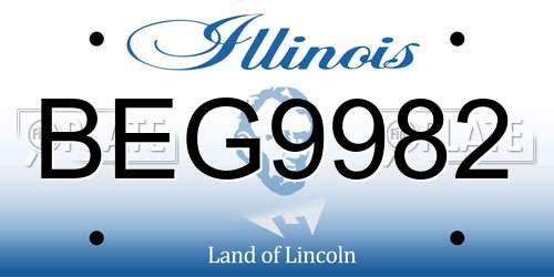 BEG9982 Illinois License Plate