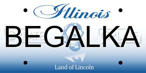 BEGALKA Illinois License Plate