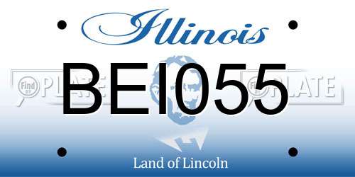 BEI055 Illinois License Plate