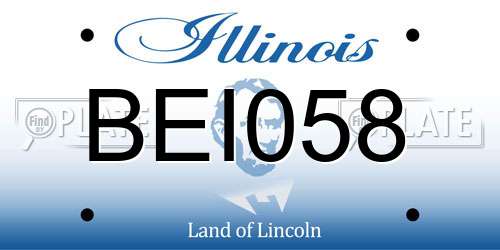 BEI058 Illinois License Plate