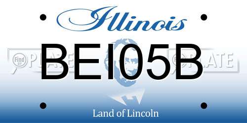 BEI05B Illinois License Plate