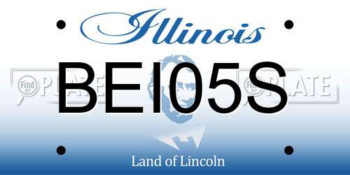 BEI05S Illinois License Plate