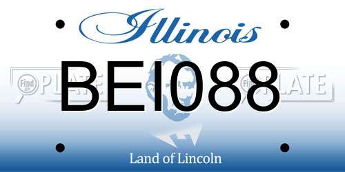 BEI088 Illinois License Plate