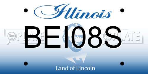 BEI08S Illinois License Plate