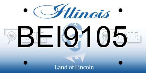 BEI9105 Illinois License Plate