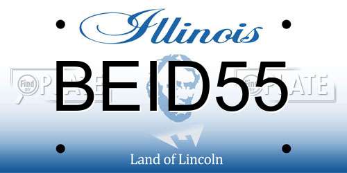 BEID55 Illinois License Plate