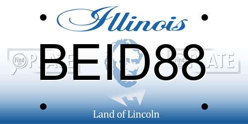 BEID88 Illinois License Plate