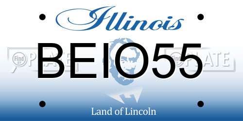 BEIO55 Illinois License Plate