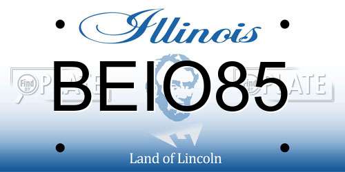 BEIO85 Illinois License Plate