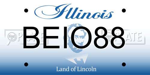 BEIO88 Illinois License Plate