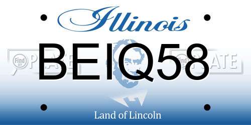 BEIQ58 Illinois License Plate