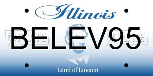 BELEV95 Illinois License Plate