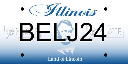 BELJ24 Illinois License Plate