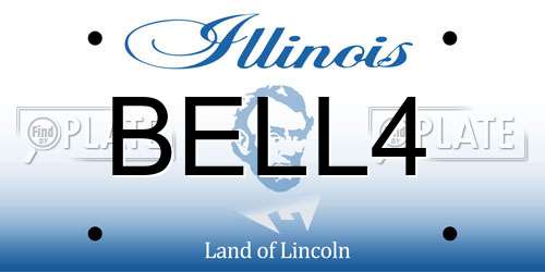 BELL4 Illinois License Plate