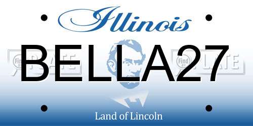 BELLA27 Illinois License Plate