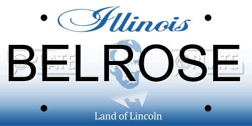 BELROSE Illinois License Plate