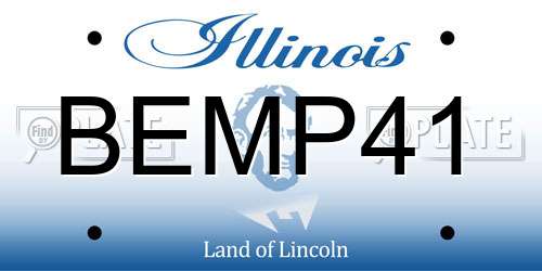 BEMP41 Illinois License Plate