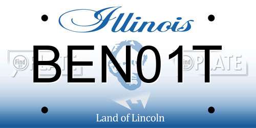 BEN01T Illinois License Plate