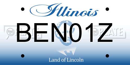 BEN01Z Illinois License Plate