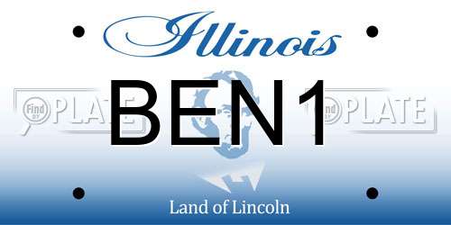 BEN1 Illinois License Plate