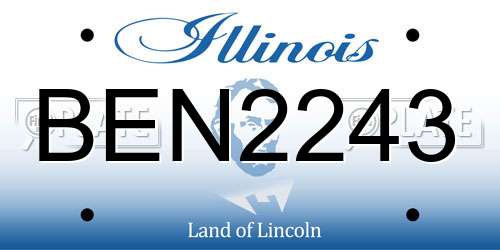 BEN2243 Illinois License Plate