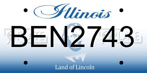 BEN2743 Illinois License Plate