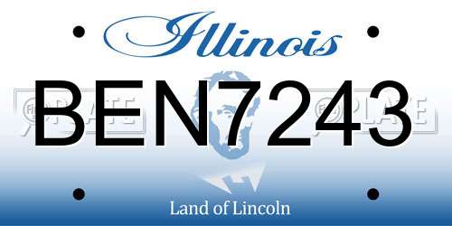BEN7243 Illinois License Plate