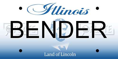 BENDER Illinois License Plate