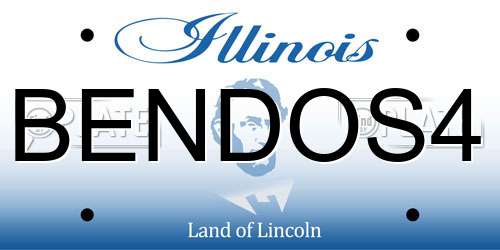 BENDOS4 Illinois License Plate