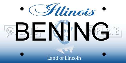 BENING Illinois License Plate