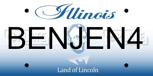 BENJEN4 Illinois License Plate