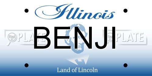 BENJI Illinois License Plate