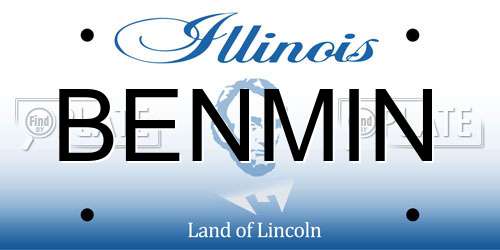 BENMIN Illinois License Plate