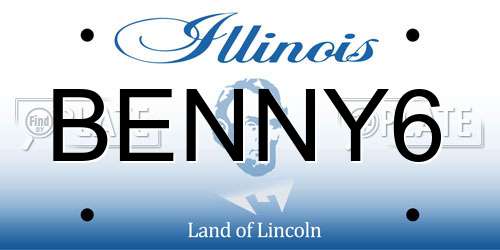 BENNY6 Illinois License Plate
