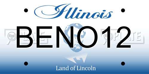 BENO12 Illinois License Plate