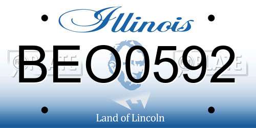 BEO0592 Illinois License Plate