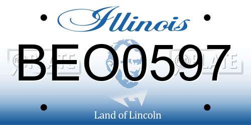 BEO0597 Illinois License Plate