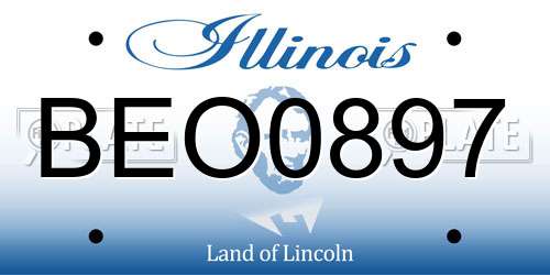 BEO0897 Illinois License Plate