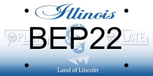 BEP22 Illinois License Plate