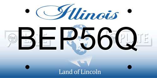 BEP56Q Illinois License Plate