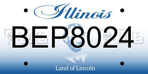 BEP8024 Illinois License Plate