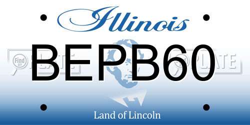 BEPB60 Illinois License Plate