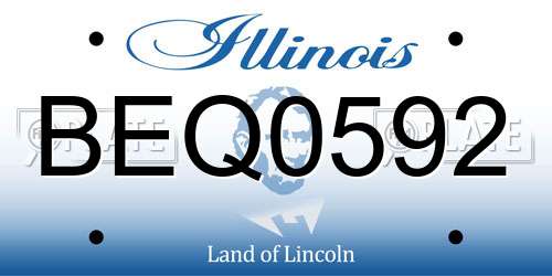 BEQ0592 Illinois License Plate