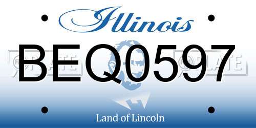 BEQ0597 Illinois License Plate